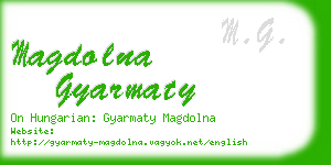 magdolna gyarmaty business card